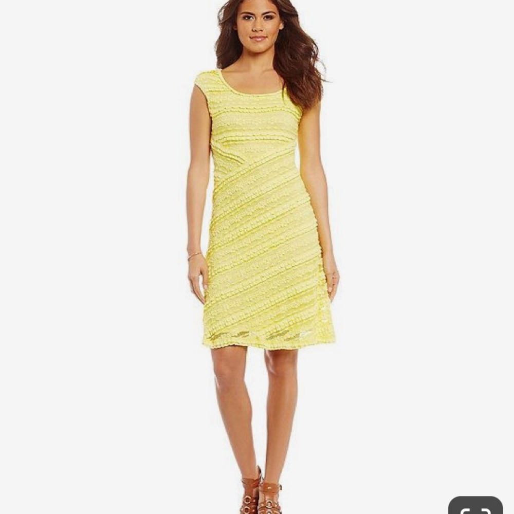 MSSP Sunshine Yellow Lace Dress